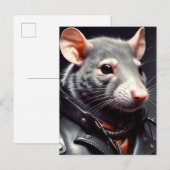 Rat Wear Leather Jacket Postkarte (Vorne/Hinten)