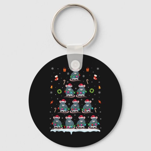 Rat Weihnachtsbaumleuchten für Männer Rat Weihnach Schlüsselanhänger (Vorderseite)