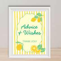 Rat & Wünsche Gelb Grüne Zitrone Abschlussfeier