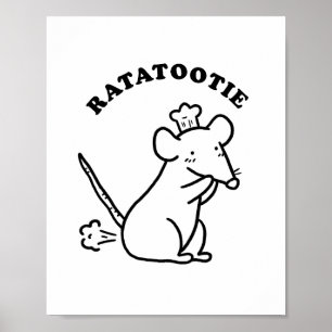 Rata-tootie Niedlich Funny Animal Pun Poster