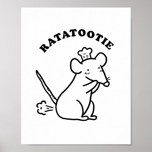 Rata-tootie Niedlich Funny Animal Pun Poster (Vorne)