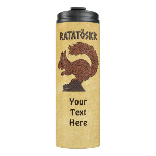 Ratatöskr, nordisches/Wiking-Eichhörnchen Thermosbecher