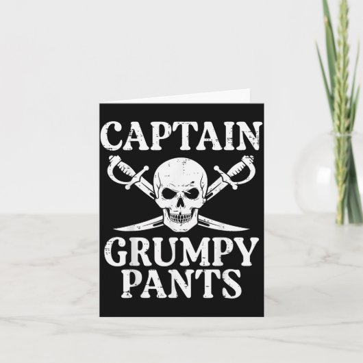 Rate Captain Mpy Pants Funny Humor Quote Men Women Karte (Vorderseite)