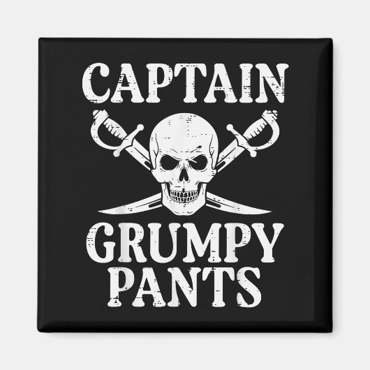 Rate Captain Mpy Pants Funny Humor Quote Men Women Magnet (Vorne)