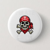 Rate Crew Skull Crossbones Funny Matching Men Wome Button (Vorderseite)