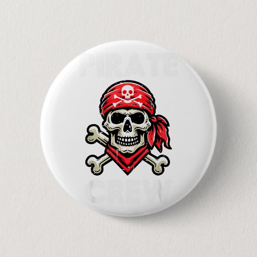 Rate Crew Skull Crossbones Funny Matching Men Wome Button (Vorderseite)
