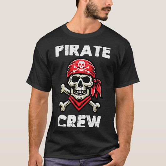 Rate Crew Skull Crossbones Funny Matching Men Wome T-Shirt (Vorderseite)