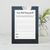 Rate das Baby Food Baby Shower Game Einladung (Stehend Vorderseite)