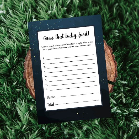 Rate das Baby Food Baby Shower Game Einladung