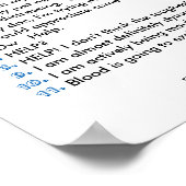 Rate deinen Schmerz Poster (Ecke)