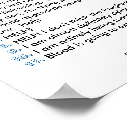 Rate deinen Schmerz Poster (Ecke)