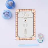 Rate die Dress Brautparty Game Card Flyer (Einzeln)