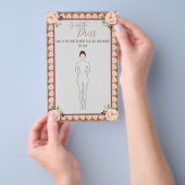 Rate die Dress Brautparty Game Card Flyer (Handgriff)