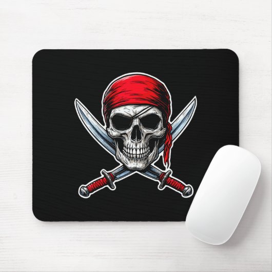 Rate Flag Skull And Crossbones Skeleton Costume Ha Mousepad (Mit Mouse)