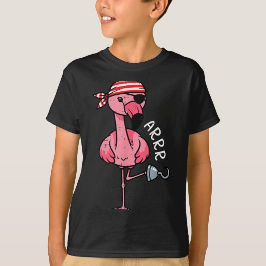 Rate Flamingo Arrr Halloween Costume Women Girls K T-Shirt (Vorderseite)