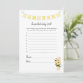 Rate mal, dass Baby Food Game Teddy Bärenkarte Programm (Stehend Vorderseite)