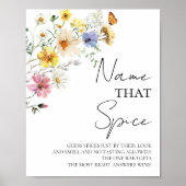 Rate mal den Gewürz | Boho Brautparty Game Sign Poster (Vorne)