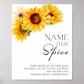 Rate mal den Gewürz | Fall Brautparty Game Sign Poster (Vorne)