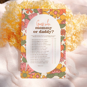 Rate Mal Groovy Retro Blumen Boho Babyparty