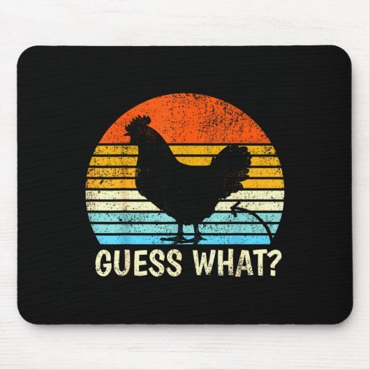 Rate mal_ Hühnerhintern! Bauernhofwitz lustige Hüh Mousepad (Vorne)