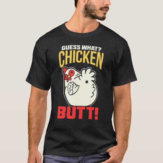 Rate Mal Hühnerhintern! Huhn T-Shirt (Vorderseite)