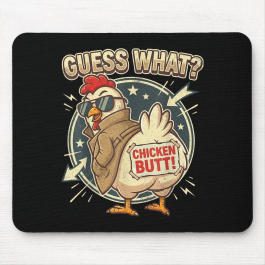 Rate mal Hühnerhintern Mousepad (Vorne)