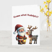 Rate mal, Rudolph? Karte (Gelbe Blume)