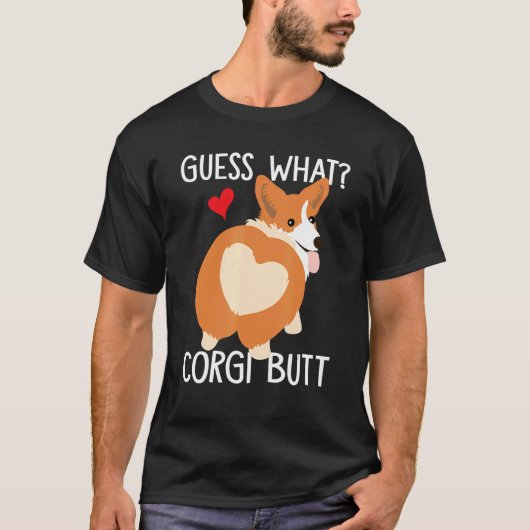 Rate mal, was Corgi Hintern Corgi Dog Puff T-Shirt (Vorderseite)