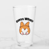Rate mal, was Corgi Hintern Glas (Vorderseite)