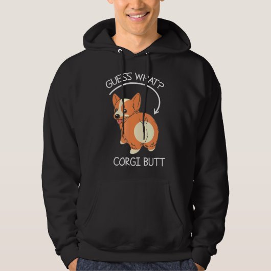 Rate mal, was Corgi Hintern Hoodie (Vorderseite)