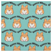 Rate mal, was Corgi Hintern Stoff (Nahaufnahme)