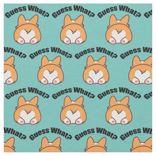 Rate mal, was Corgi Hintern Stoff (Nahaufnahme)