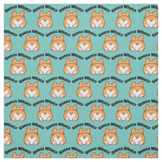 Rate mal, was Corgi Hintern Stoff (Muster)