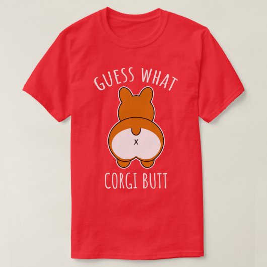 Rate mal, was Corgi Hintern T-Shirt (Design vorne)
