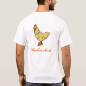 Rate mal was? Hühner-Hintern T-Shirt (Rückseite)