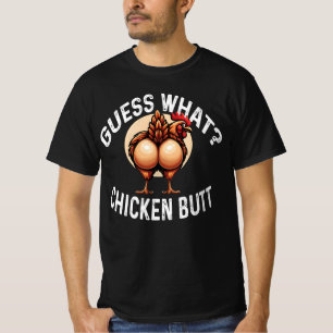 Rate mal was? HühnerHintern! - Humorer Geflügelpuf T-Shirt