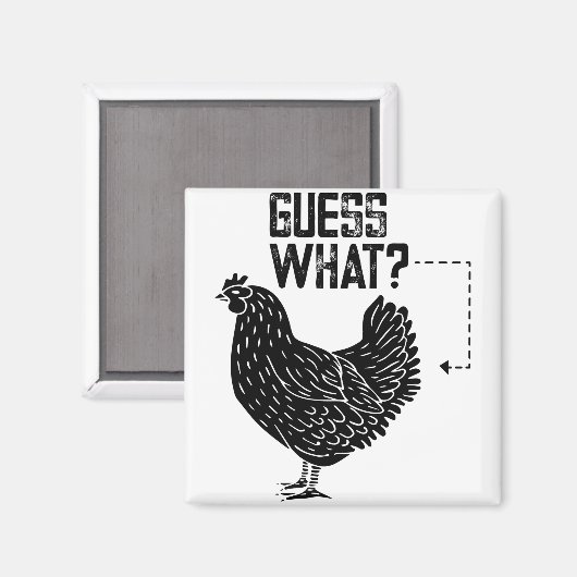 Rate mal was? HühnerHintern! Magnet (Vorderseite/Rückseite)