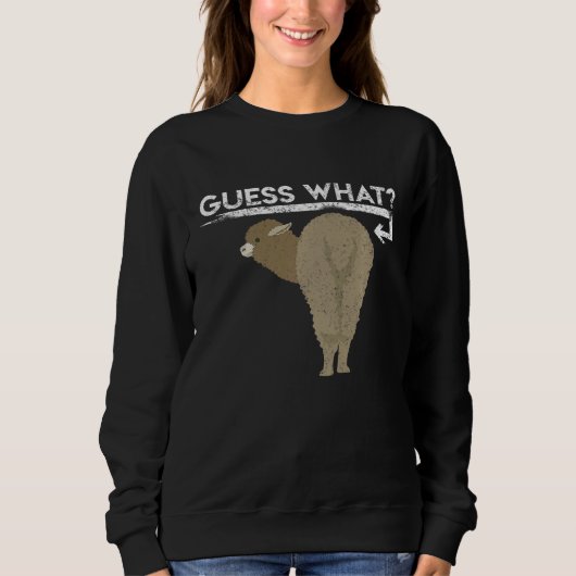 Rate mal was Llamas Hintern Sweatshirt (Vorderseite)