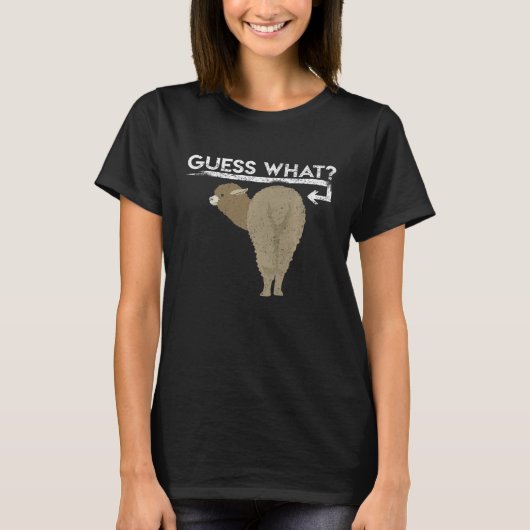 Rate mal was Llamas Hintern T-Shirt (Vorderseite)