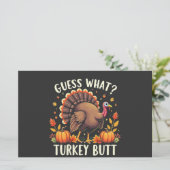 Rate mal was? Türkei Hintern Erntedank Funny Briefpapier (Stehend Vorderseite)