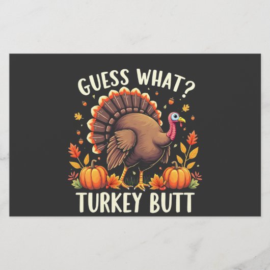 Rate mal was? Türkei Hintern Erntedank Funny Briefpapier (Vorderseite)