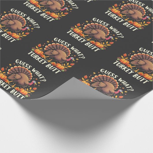 Rate mal was? Türkei Hintern Erntedank Funny Geschenkpapier (Ecke)