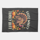 Rate mal was? Türkei Hintern Erntedank Funny Geschirrtuch (Horizontal)