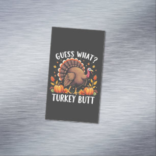 Rate mal was? Türkei Hintern Erntedank Funny Magnetische Visitenkarte