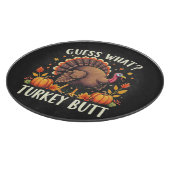 Rate mal was? Türkei Hintern Erntedank Funny Schneidebrett (Ecke)