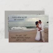 Rate mal, was wir bei Hochzeit-3x5Heirat angekündi Einladung (Vorne/Hinten)