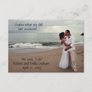 Rate mal, was wir bei Hochzeit-3x5Heirat angekündi Einladung