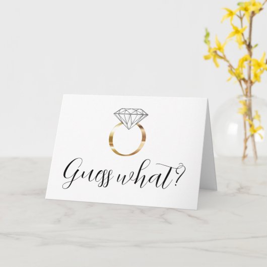 Rate mal, was wir Verlobt sind Karte (Gelbe Blume)