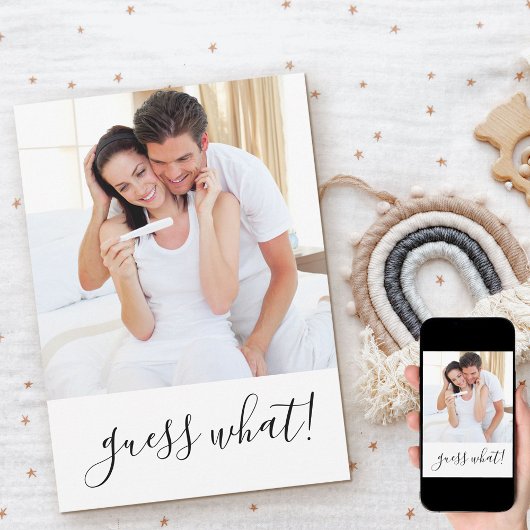 Rate mal, was wir von einer einfachen Schwangersch Ankündigung