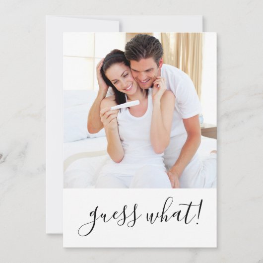 Rate mal, was wir von einer einfachen Schwangersch Ankündigung (Vorderseite)